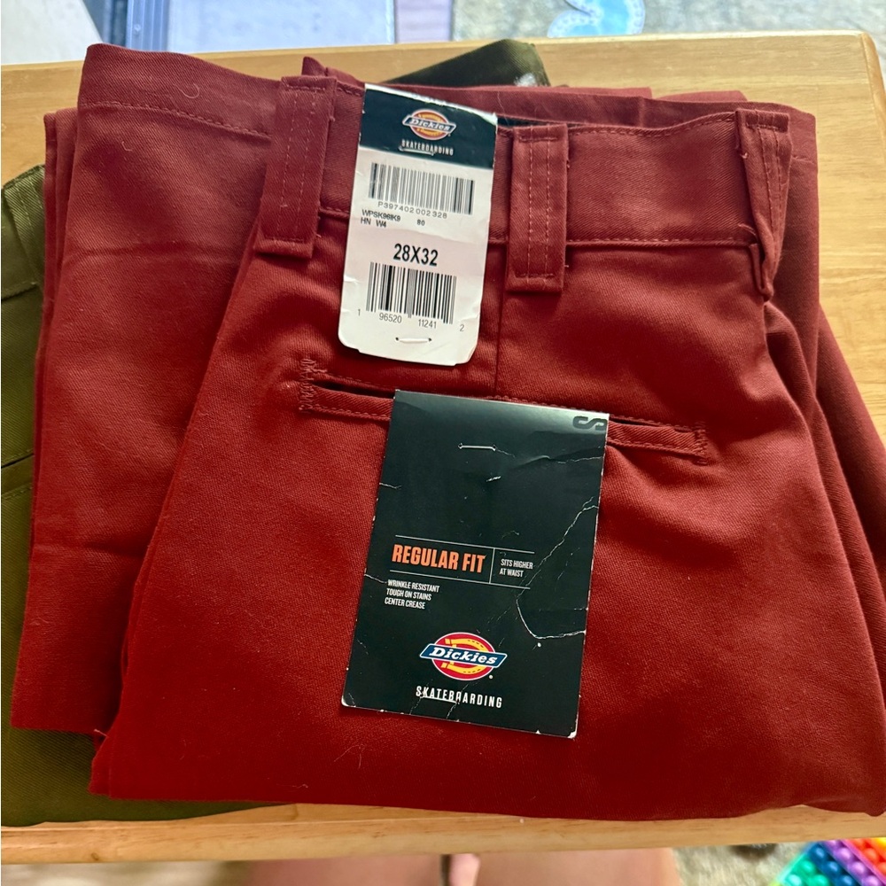 Dickies Skateboarding Pants Mens 28x32 Burnt Orange Regular Fit Lightweight NEW